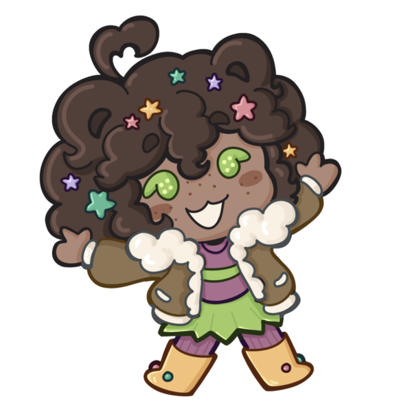 A chibi of Molly from Epithet: Erased.