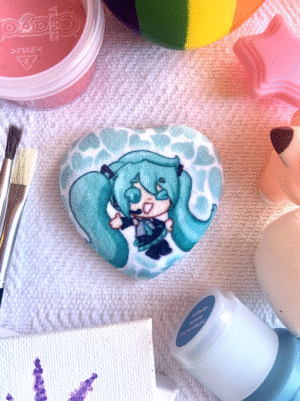 Hatsune Miku Heart Plush Badge